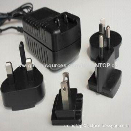 12V 1.5A 18W Interchangeable AC/DC Power Adapter
